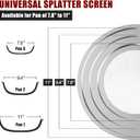 Stainless Steel Splatter Screen for Frying Pan - Grease Splatter Guard with Folding Handle - Cover Oil Splash from Bacon, Oil, or Deep Fryer - Food Strainer and Universal Cookware