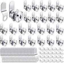 Kenning 24 Sets Cabinet Locks with Keys for Secure Drawer Mailbox RV Storage Box Replacement Lock, Zinc Alloy(3/4''Cylinder Length, 0.5'' Max Panel Thickness)
