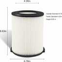 2 Pack VF4000 Filter Replacement for Ridgid for Shop Vac Wet Dry Vacuums 5-20 Gallon 72947 & for Husky 6-9 Gallon Vacuum Cleaners RV2400A RV2600B WD5500 WD0671