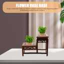 2 Tier Wing Wood Vase Display Stand Asin Vintage Floral Figurine Riser for Vases, Statues, Bonsai, Collectibles, Home Decorative Shelf