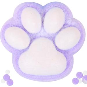 1pcs Cat Paw Squishy Toy, 5 in Big Cute Kawaii Fufu Squishies, Sticky Cat Paw Fur Ball, Super Soft Stress Relief Funny Fidget Toys, Novelty Things Suitable for Adults Kids