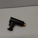 Adjustable Hand Shower Head Bracket Brass Shower Elbow Base Bidet Sprayer Support Bracket Bathroom Wall Mount Shower Head Holder(Black with Outlet)