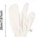 2 x 1PC Silk Gloves for Dry Brushing,Bath Glove Raw Silk Massage Gloves Ayurvedic Massage to Reduce Cellulite - Spa Quality Bathing Accessories for Skin Care & Lymphatic System Care (White)