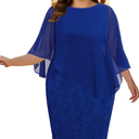 HANNA NIKOLE Dress for women (Blue M )