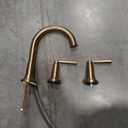 Delta Saylor Brushed Gold Bathroom Faucet 3 Hole, 8 Inch Widespread Bathroom Sink Faucet for Vanity, Metal Push-Pop Drain Assembly, Champagne Bronze 3535-CZMPU-DST