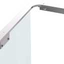 Shower Glass Support Bar, Both Sides Also, Frameless Bathroom Glass Clamp L Shape Panel Bracket, No DrillFixed Shower Panel to Wall (Mirror Chrome)