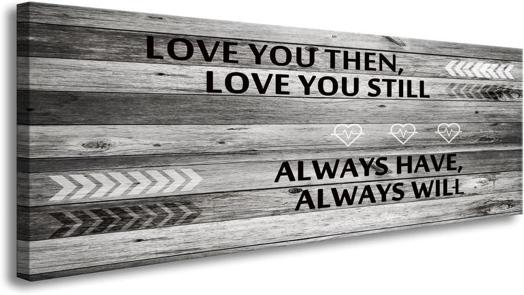 DZL Art A71841 Wall Art Love You Still Large Wall Art Canvas (Ready To Hang) For Master Bedroom Wall Decor bathroom decor, 44"L x 16"W