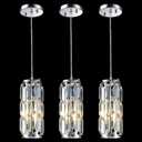 Pendant Lights Kitchen Island Modern Chrome Pendant Light Fixtures, Island Pendant Lights for Kitchen, mini pendant lights Crystal, Adjustable Hanging Lights Fixture for Dinning Room (Chrome 3-Pack)