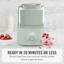 Martha Stewart Ice Cream Maker Machine, 2QT Double Insulated Freezer Bowl