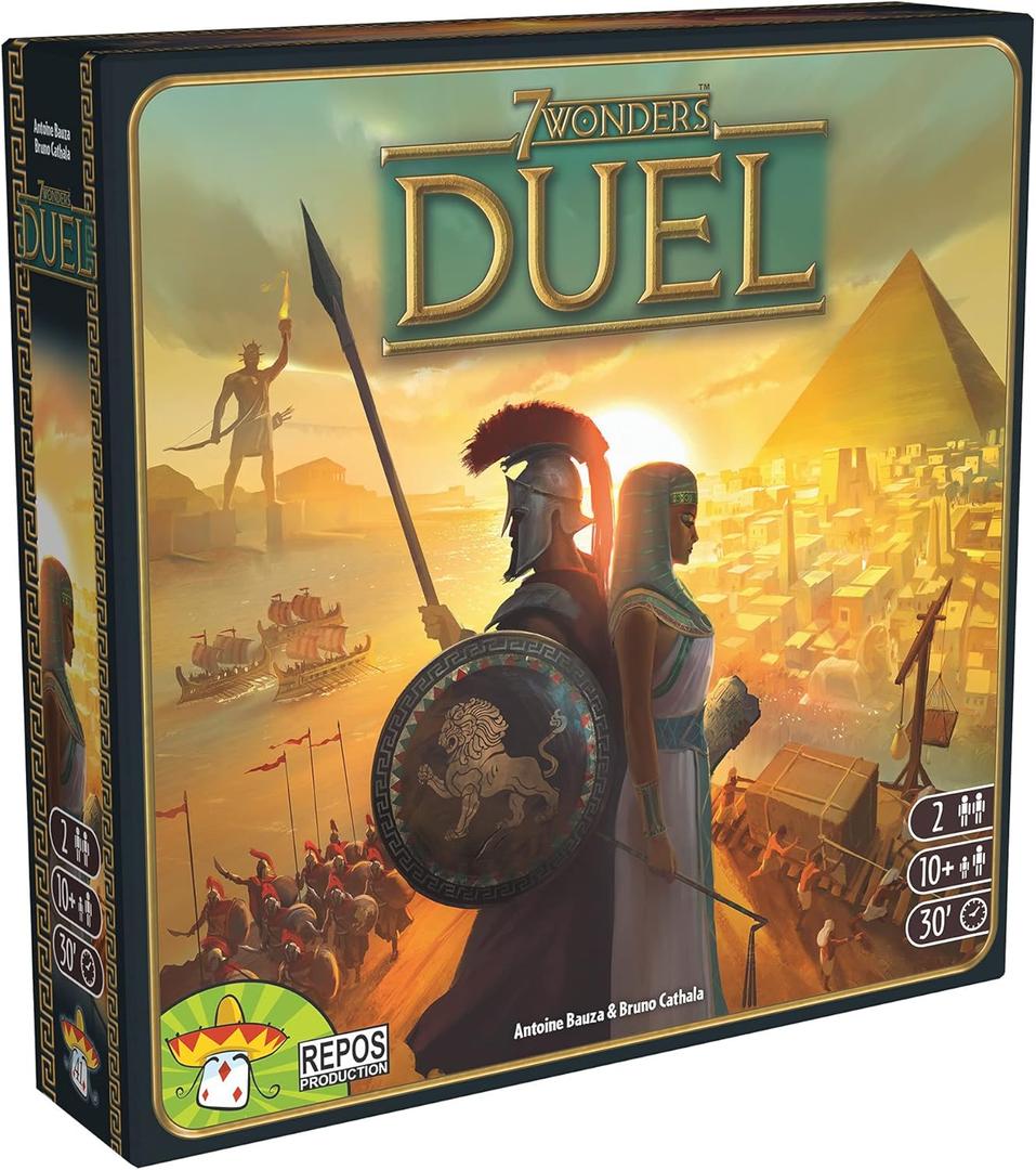 Asmodee 7 Wonders Duel Board Game BASE GAME - Intense Two-Player Battles in the Ancient World, Strategy Game for Kids and Adults, Ages 10+, 2 Players, 30 Minute Playtime
