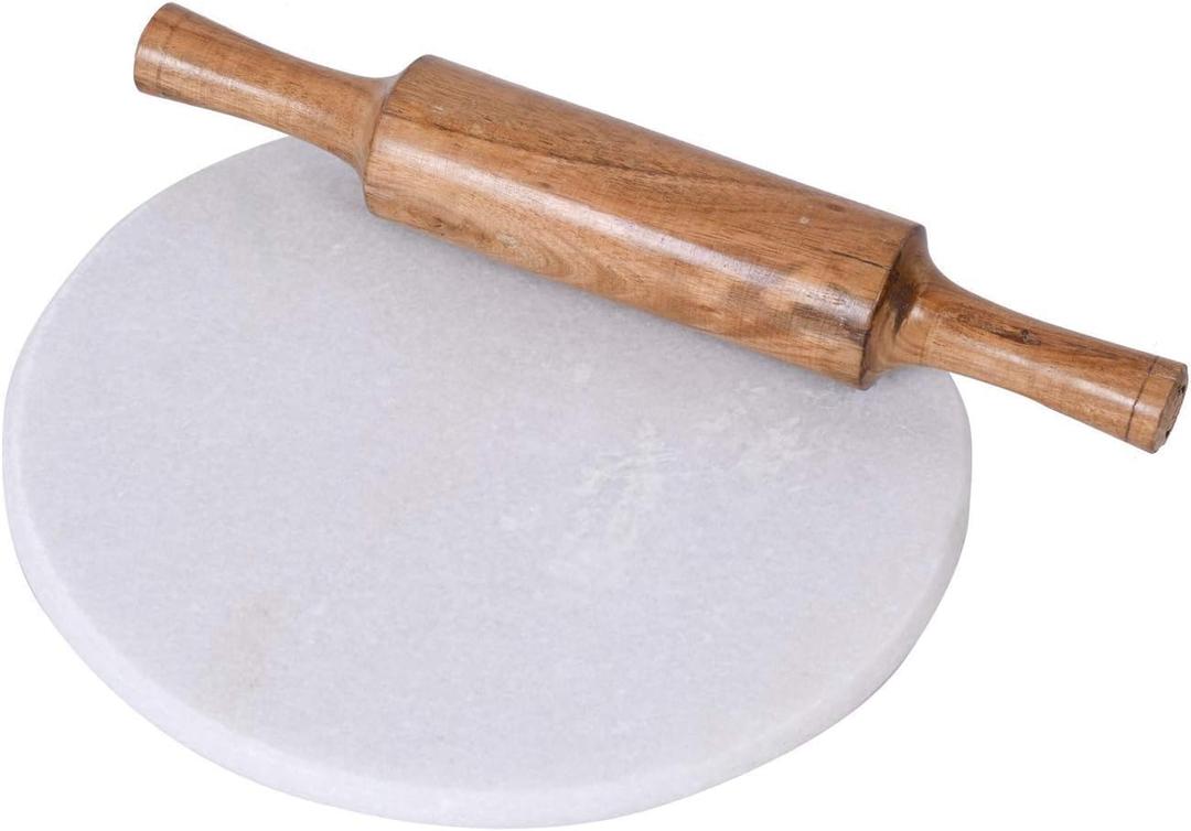 Indian Marble Chakla/Rolling Board/Roti Maker Chakla Chapati Maker for Home & Kitchen | Finished Marble Roti Maker Daily Use Kitchen Item Set of 1
