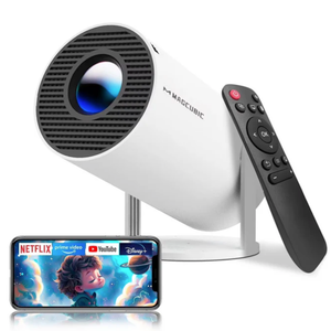 Magcubic HY300 Pro Mini 8K Portable Projector Compatible with Android 14, WiFi 6, Bluetooth 5.4, 200 ANSI Resolution, Home and Outdoor Cinema