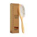 Since 1869 Hand Made In Germany - SHASH Oval Pet Brush With Short Metal Pins With Rubber Cushion - Helps Detangle Knots, Eliminate Frizz, Reduce Pulling & Snagging