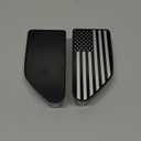 Bed Rail Stake Pocket Covers for GMC Chevy Silverado/GMC Sierra 1500(2019-2024 2025 2026), GMC Sierra 3500HD(2020 2021 2022 2023)/2500, Truck Caps Rear Holes Plugs Covers (Flag(Black/Silver))