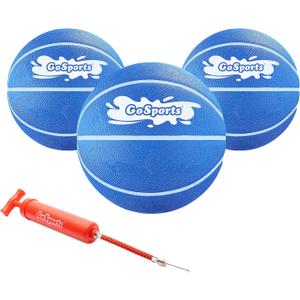GoSports Swimming Pool Basketballs 3 Pack - Red or Blue - Great for Floating Water Basketball Hoops