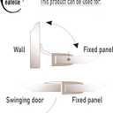 eatelle Frameless Shower Door Side Seal Strip for 1/4" (6mm) Glass Thickness, Vertical Polycarbonate H-Jamb 180 Degree Stop Water Leaking 78" Long