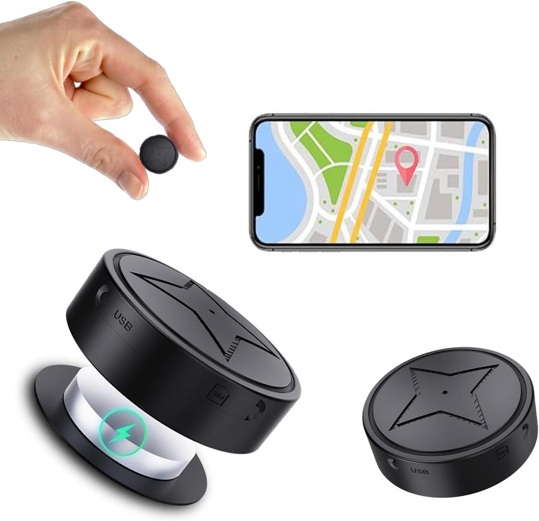 GPS Tracker for Vehicles, No Subscription, GPS Strong Magnetic Vehicle Anti-Lost Tracker, Smallest Locator Real Time, Anti-Theft Micro GPS Tracking Device with Free App, 2026 Upgraded (Black)