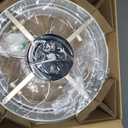 Flush Mount Ceiling Fan with Lights, 20" Low Profile Boho Ceiling Fan with Light Remote Control, Caged with 6 Speeds for Bedroom, Nursery, Living Room