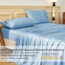 100% Viscose Derived from Bamboo Pillow Cases Set of 2, Breathable Cooling Pillowcases for Hot Sleepers, 600 Thread Count, Silky Soft, Standard Size, Blue