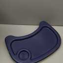 Baby High Chair, 5 in 1 High Chairs for Babies and Toddlers, Travel Foldable High Chair with Detachable PU Cushion, Double Removable Tray, Adjustable Height & Recline, Locking Wheels (Navy Blue)