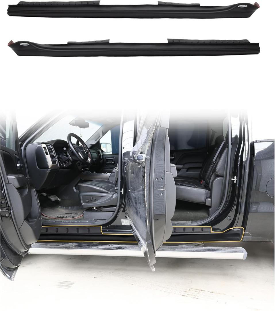 Mountainpeak 2Pcs Trail Armor Side Rocker Panel Cover Fit for 2014-2018 Chevy Silverado & GMC Sierra 1500 Double Cab and Fit for 2019 Chevrolet Silverado & GMC Sierra 1500 LD Rust Side Body Panel