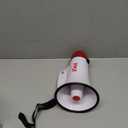 Pyle 20W Megaphone Bullhorn - 5.4'' x 8.6'' Portable Megaphone, Projection Range 1000 Sq. Yards, Voice Talking & Siren Alert, Shoulder Strap, Battery Operated, (White)