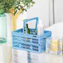 ZHJINGYU crates for storage,plastic baskets for organizing,collapsible shopping basket,foldable crate with Handles,collapsible storage crate,car basket,for Kitchen,Bathroom,Medicine (Blue, S)