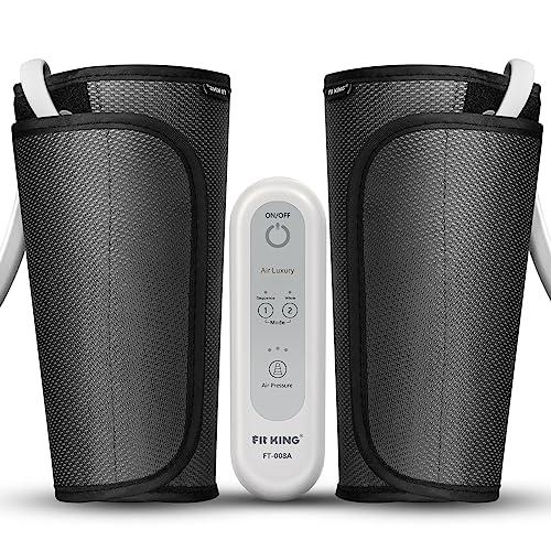 FIT KING Calf Massager for Circulation and Muscle Recovery, Air Compression Device for Calves, Relives Muscle Soreness and Swelling Pain, Helpful for Edema and RLS