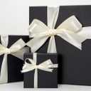 3 x ATRBB Ivory Ribbon 1 Inch x 50 Yards, Single Face Polyester Satin Ribbon for Gift Wrapping, Handmade Roses, Christmas, Wedding, Birthday Party Decorations