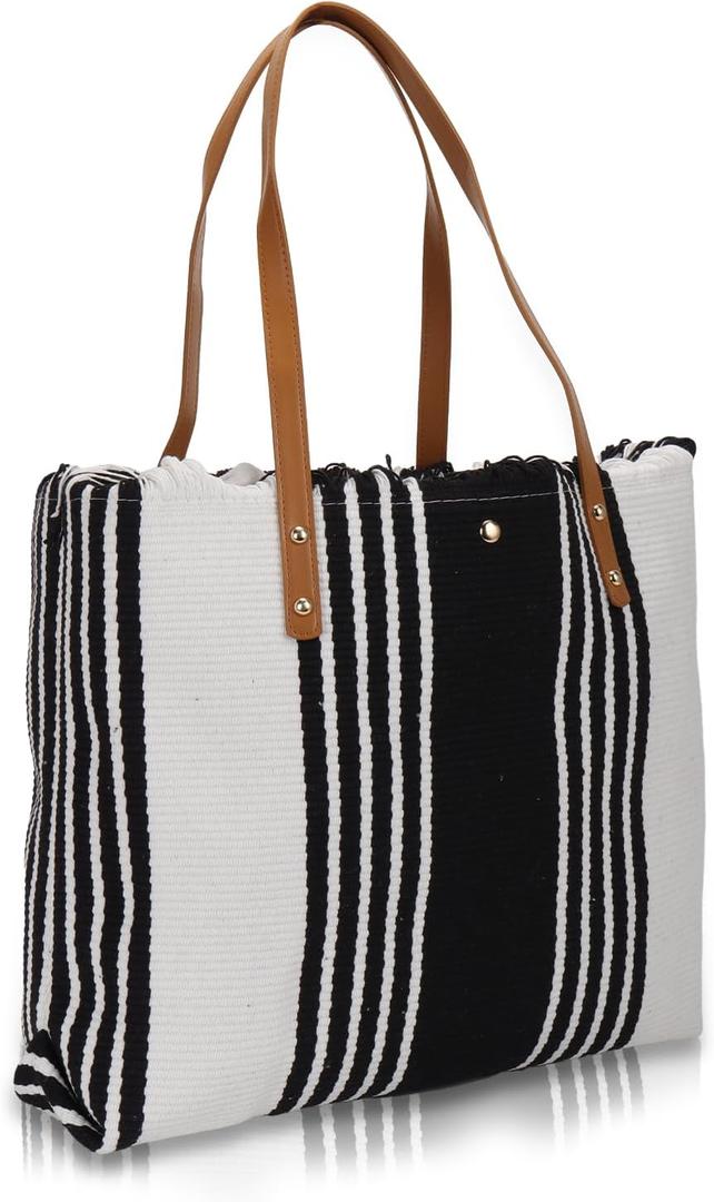 Crazy Music Beach Tote for Women, Large Beach Swim Pool Bag (Black)