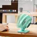 JZCreater USB Desk Fan, USB Fan Mini, 360 Rotation Desktop Fans with 3 Speed, Table Personal Cooling Fan, Quiet Mini Desk Fan, USB Powered, Small Fans for Home Office Bedroom Car Travel, Mint