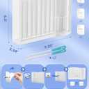 Straw Holder for Cabinet Door - Strong Magnetic Detachable Bottom, Easy to Clean, Dual Use (Countertop/Cabinet), Fits Various Sizes & Irregular Straws (Transparent)