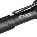 Streamlight 66320 MacroStream USB 500-Lumen Rechargeable Compact Flashlight with Wrist Lanyard, Hat Clip and USB Cord, Black