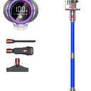 Cordless Vacuum Cleaner, 65-Mins/600W/48KPa Powerful Suction,Double-Cups Vacuum Cleaner for Home, 8-in-1 Touch Screen Stick Vacuum Cordless Rechargeable,Ideal for Pet Hair, Carpet, Hard Floor (Blue)