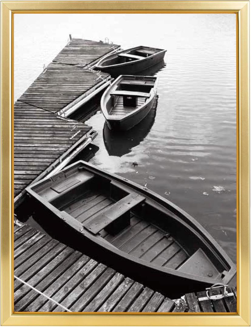 Giverny 9x12 Picture Frames, Gold Photo Frames for Wall Mounting, Simple Design Glossy Finish Frame Perfect for Home Decoration, Office, Hotel and Various Ceremonies Praties