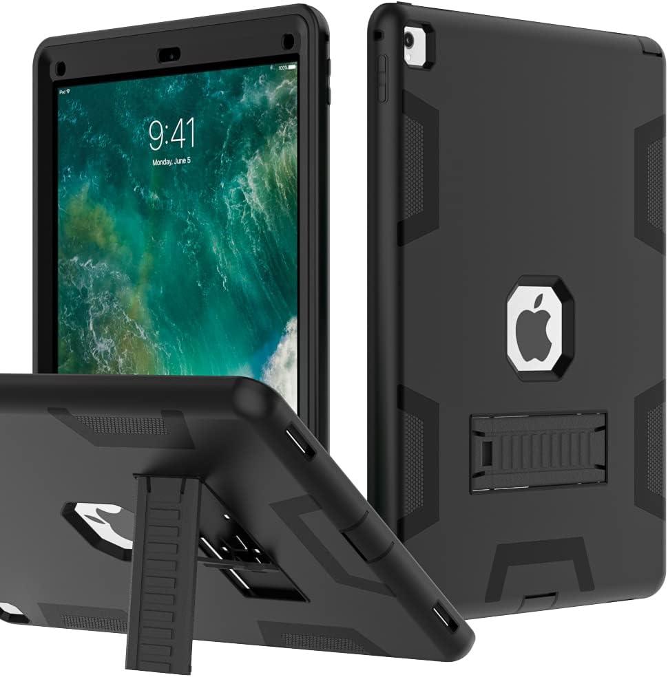Puxicu Case for iPad Pro 12.9 Case 2017/2015 (Old Model,1st & 2nd Gen), Heavy Duty Rugged Protective, Cover for iPad Pro 12.9" (Model: A1584 A1652 A1670 A1671), Black
