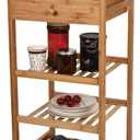 Kitchen Cart with Drawer and Basket - Brown Kitchen Cart Island for Small Spaces - Extra Counter Space or Spice Rack - Portable Dining Table with Wheels - Elegant Solid Wood Top, Spice Drawer