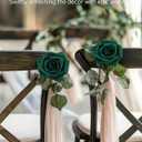 InnoGear Artificial Flowers, 50 Pcs Hunt Green Foam Fake Roses Bulk with Stems for St. Patrick's Decoration DIY Wedding Bouquets Centerpieces Bridal Shower Party Valentines Christmas Tree
