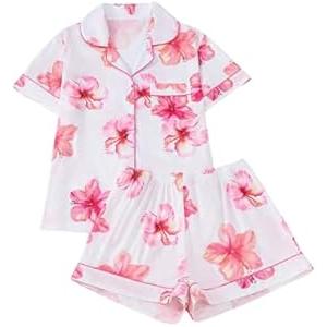 Wdirara Women's 2 Piece Sleepwear White, Small