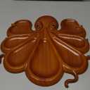 Octopus Charcuterie Board, Unique Tentacle Kraken Design Wood Serving Tray, Novelty Ocean Theme Platter for Cheese, Meats, Fruit, Bread, Snack (13.5x12.5 inch)