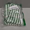 JELLYMONI 100% Natural Cotton Striped Standard Pillowcases Set, 2 Pack White and Green Stripes Pattern Printed Pillow Covers with Envelope Closure(Pillows are not Included)