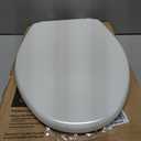 Elevated Toilet seat 3 inch, Elongated Toilet seat risers for Seniors, Slow Close, Heavy Duty, Never Loosen, Raised Toilet seat Elongated Bowl, White(18.5)