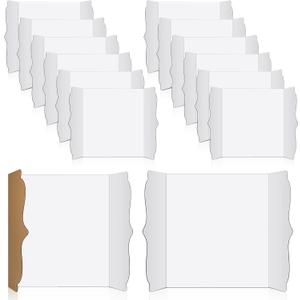 15 Pcs Small Trifold Poster Board Bulk 12 x 20 Inch Portable Trifold Posterboard Project Display Board Science Fair Foldable Presentation Cardboard for Photo Exhibition Meeting School(White)