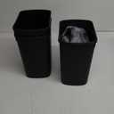3 Pack Bathroom Small Trash Can with Lid, 2.6 Gallon Slim Garbage Bin with Pop-Up Lid, 10L Plastic Wastebasket for Bedroom, Office, Kitchen, Toilet (Black)