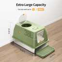 Stainless Steel Cat Litter Box with Removable Lid, XL Enclosed