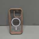 for iPhone 15 Pro Case, Compatible with MagSafe, Built-in Privacy Screen Protector and Camera Protection, Anti Spy Full Body Dustproof Shockproof Hard Phone Case 6.1", Brown