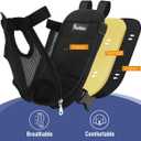 Pawaboo Pet Carrier Backpack, Adjustable Pet Front Cat Dog Carrier Backpack Travel Bag, Legs Out, Easy-Fit for Traveling Hiking Camping for Small Medium Dogs Cats Puppies 2.5-5lbs, S, Black