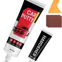 Auto Body Filler, Car Scratch Repair Kit, 100g Car Filler & 10g Hardener, Sandpaper, Scraper, Harden without Cracking, Quick-Drying Suit for Car, Boat, Metal, Fibreglass Paint Scratch Removal Repairs
