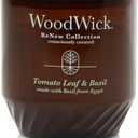 WoodWick Tomato Leaf & Basil Gifts for Women and Men, 6 oz. Medium Candle with Crackling Wick