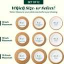 13 in Round Woven Placemats Plate Chargers Set of 12, Boho Farmhouse Rustic Woven Place Mats for Kitchen Dining Party Table Decor, Rattan Wicker Table Mats Jute Braided Chargers for Dinner Plates